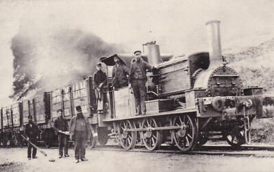 Kohlezug bei Minera Bleiminen Wrexham 1890 Reproduktion Foto Postkarte