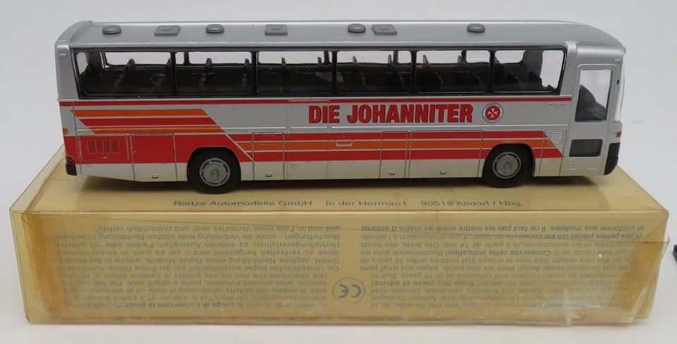 Rietze Ho 1/87 Autobus Pullman Mercedes O 303 15 Rhd Die Johanniter #60212 Box - Immagine 3 di 4