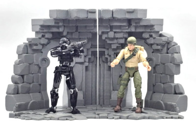Ancient Ruins Wall 1:12 Scale Prop for 6-inch Action Figures - Weathered Stone