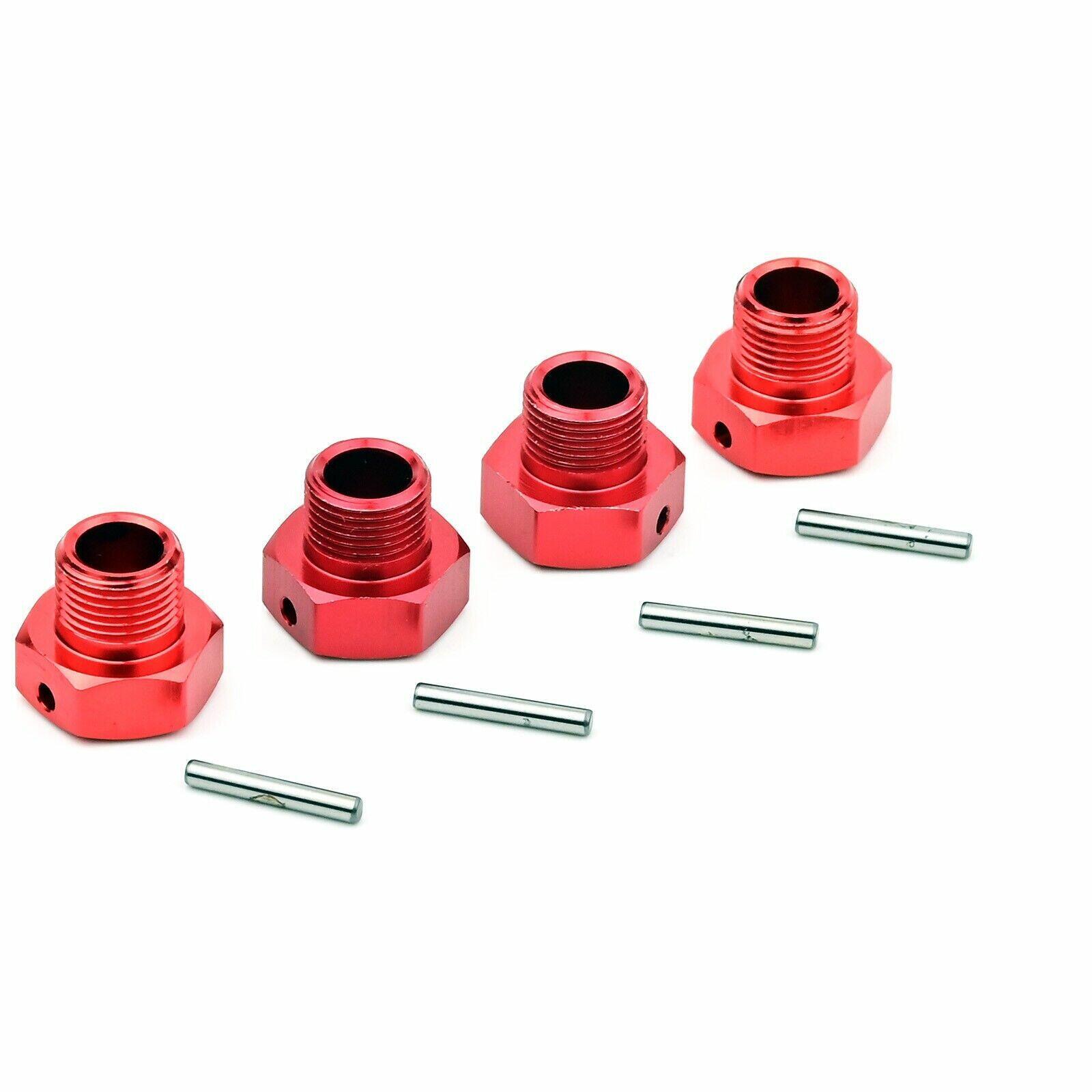 Team Corally Wheel Hex Adapter Wide RTR Aluminium 4pcs Red C-00180-329 Muraco