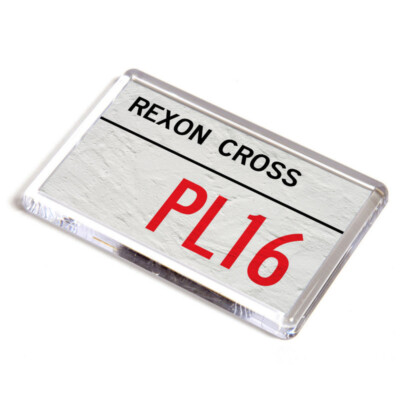 FRIDGE MAGNET - Rexon Cross PL16 - UK Postcode