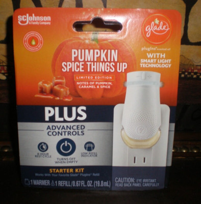 Glade PUMPKIN SPICE THINGS UP Plugins Scented Oil Refill and Smart Light Warmer
