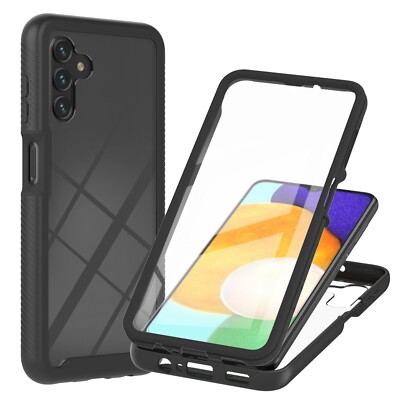 For Samsung A14 A13 A53 5G A32 A42 A52 A12 Rubber Built-in Screen Protector Case