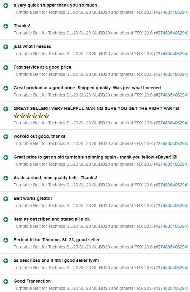 Turntable Belt for Technics SL-20 SL-23 SL-BD20 and others! FRX 23.6 - Image 4 of 4