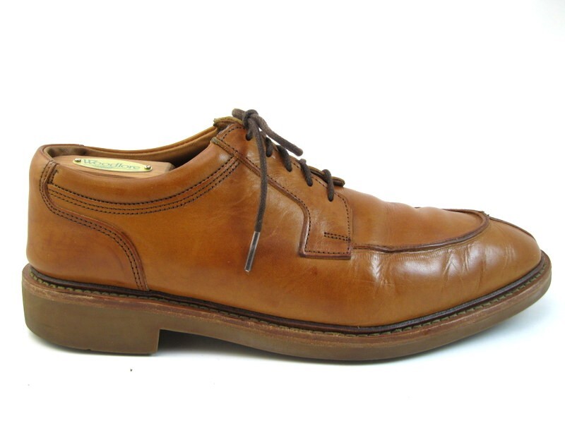 Allen Edmonds "DENALI" Leather Split-Toe Derby 9.5 D Cognac USA DISCONTIND(392N)