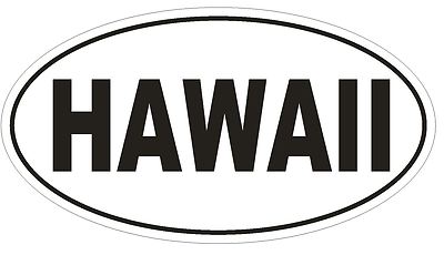 HAWAII Oval Bumper Sticker or Helmet Sticker D537 Laptop Cell Euro Oval
