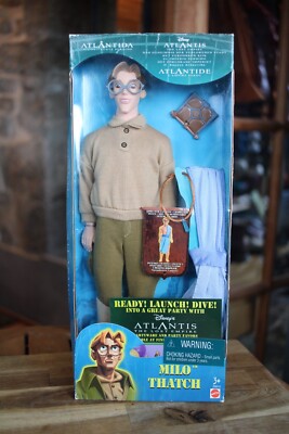 MILO THATCH ATLANTIS ACTIONFIGUR 2000 12'''' PUPPE DISNEY MATTEL