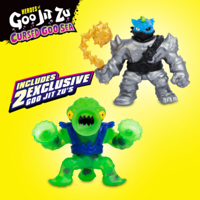 Goo Jit Zu S10 Cursed Goo Sea – Pantaro Vs Squidor – Figurines Extensibles Dès 4 Ans