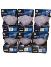 LOT OF 6 GE Reveal 48695 Decorative Globe G25 LightBulb & FREE SHIPPING