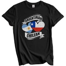Argentinian Chilean Hearts Argentina Chile Flags T-Shirt