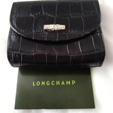 Longchamp Coin Case Purse Black Women Luxury Desinger fashion Limited Edition Ra