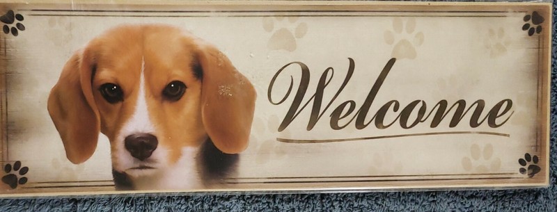 Welcome Dog Wood 12in x 4in Sign, 3 Packs - 5007PS-3