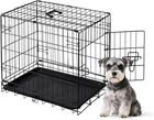 Dog Crate 24 Inch Small Wire Kennel Divider Panel Metal Cages with Single Door