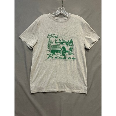 Ford Bronco Graphic T-Shirt Mens Medium Gray Mountain Outdoors Short Sleeve Tee