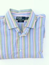 Polo By Ralph Lauren Button Down Shirt Men XL 17 1/2 Regent Classic Fit Stripe