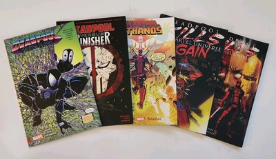 Deadpool Marvel Comic Book Lot Of 5 Punisher Thanos Avengers