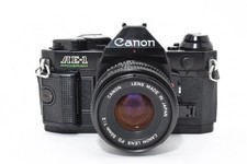   Near MINT  Canon AE-1 Program Black 35mm film Camera NEW FD 50mm f1.8 Lens Japan