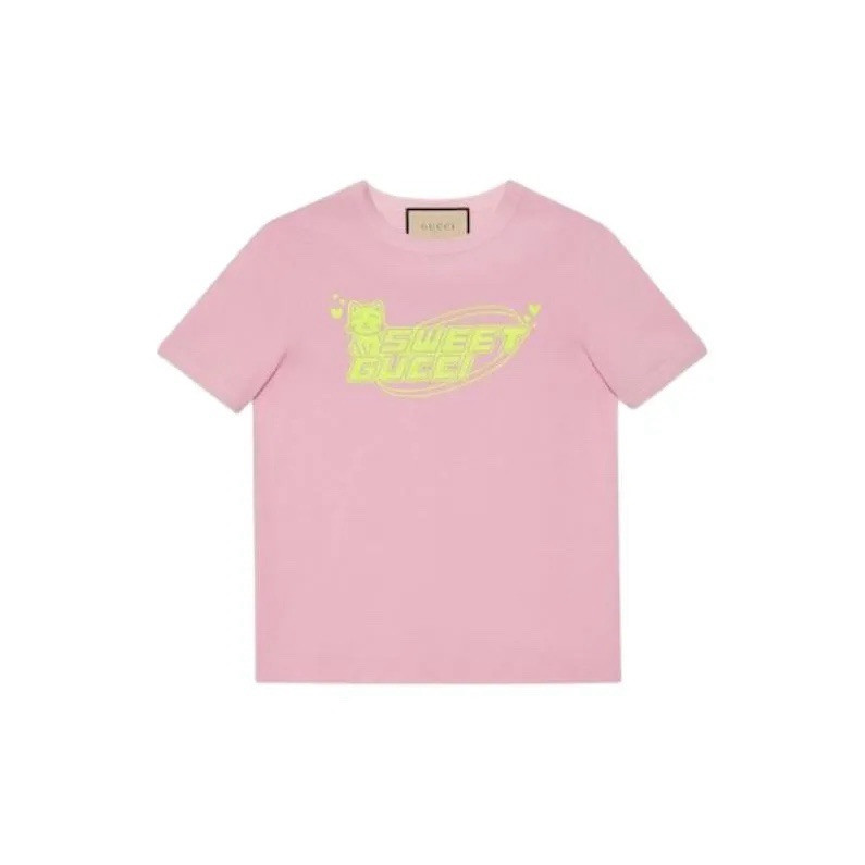 BNWT GUCCI Logo Crewneck T-Shirt Size S Luxury Cotton Tee $600