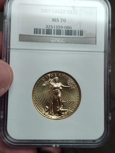 2007 US Gold American Eagle NGC MS70 1/2 OZ G$25