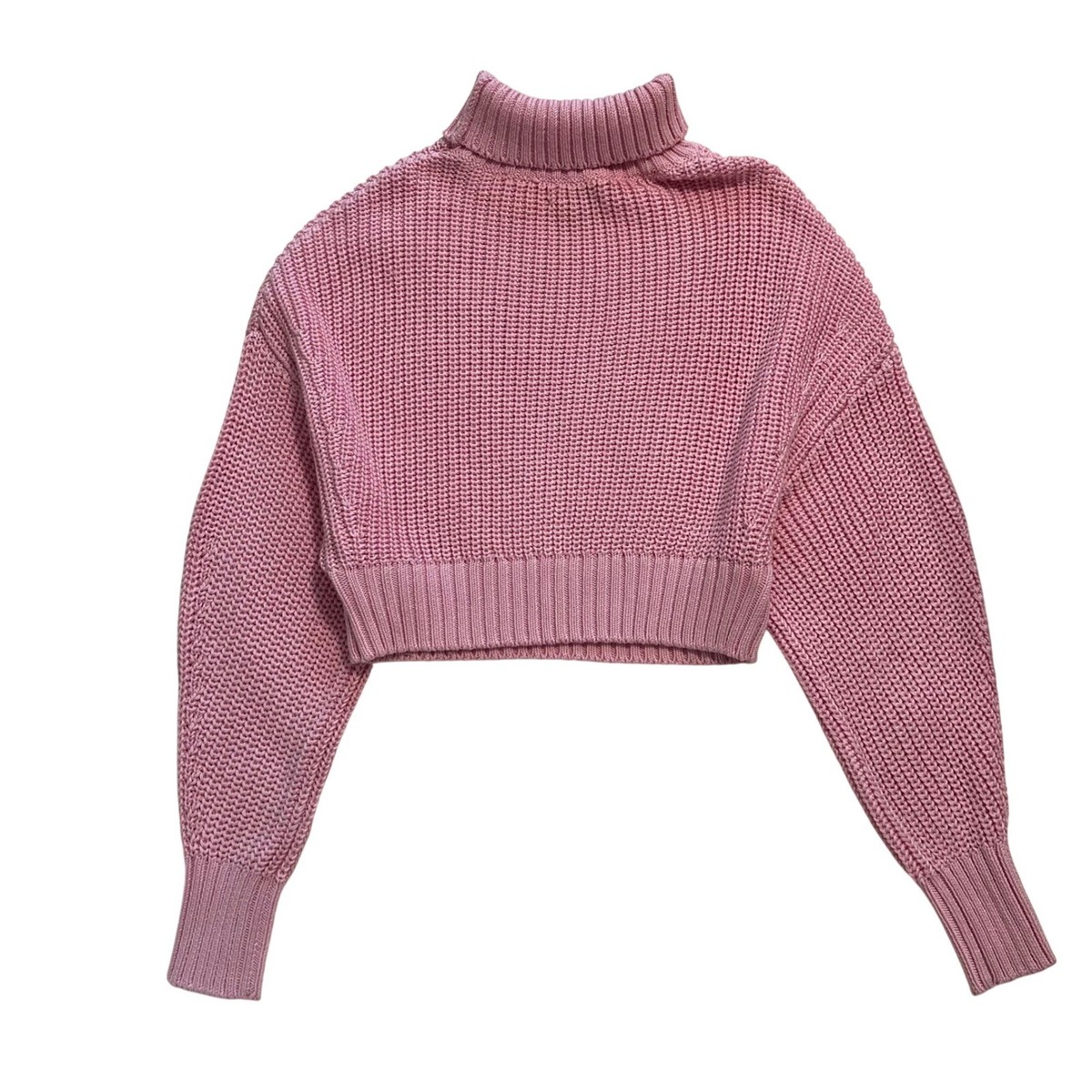 Banana Republic 2025 Janie Cropped Cotton Mock Neck Spring Sweater SZ XS View 3