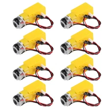 8Pcs TT Motor DC Electric Motor 3V-6V Dual Shaft Geared Motor Magnetic Gearbox E