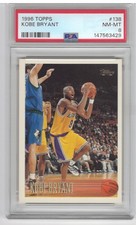Topps 1996-97 Kobe Bryant Rookie #138 PSA 8 Los Angeles Lakers Basketball Card. rookie card picture