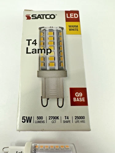 New Satco Dimmable LED Double Loop G9, 5W, 120VT4, Warm White, S11238, 2700K - Picture 3 of 4