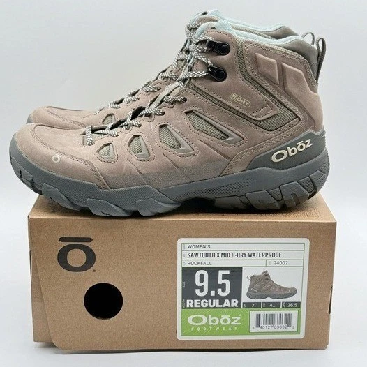 OBOZ Sawtooth X Mid B-Dry wasserdichte Wanderschuhe 9,5 Damen Rockfall 24002 neu im Karton