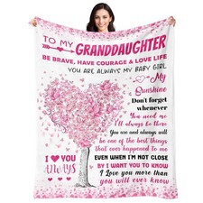 Granddaughter Easter Graduation Blanket From Grandma Grandpa 50x60 Inch