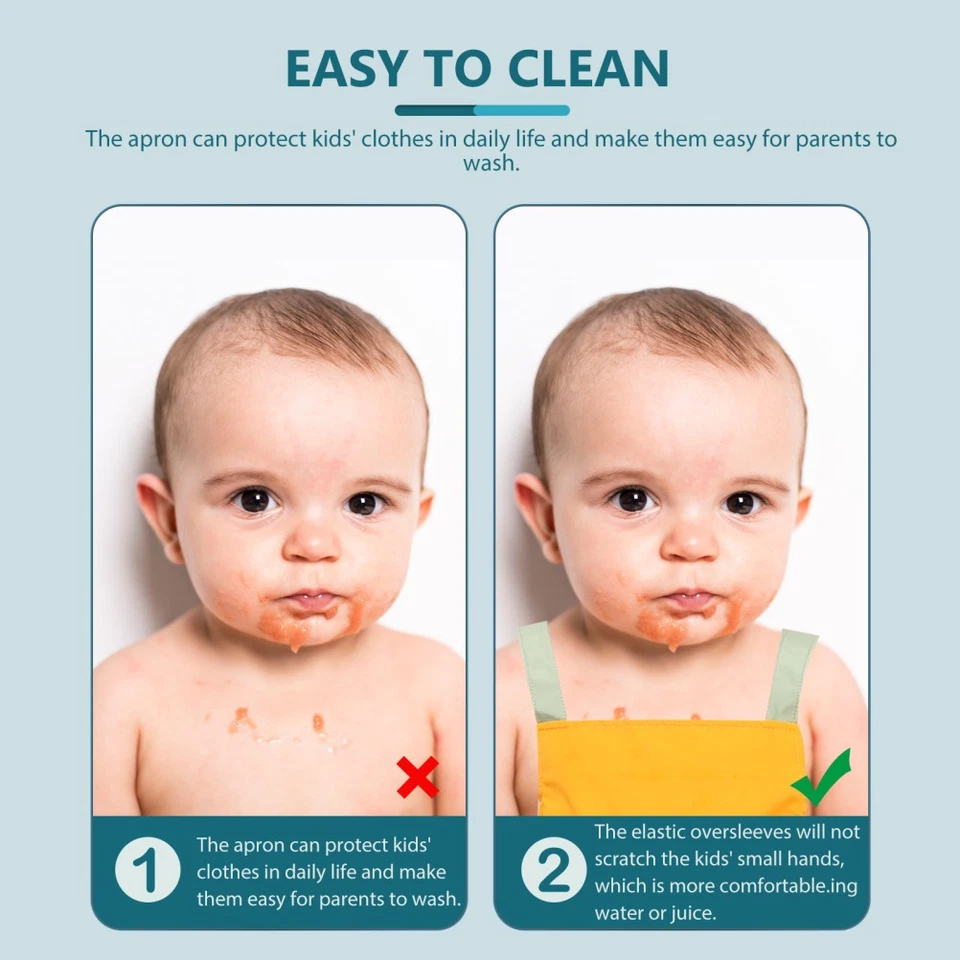 1 ensemble de tabliers de dessin animé dinosaure pour tout-petits, tabliers de - Photo 2/4
