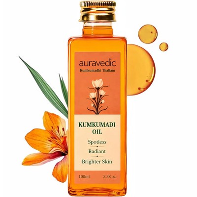 Auravedic Kumkumadi Oil Pure Saffron for Ultra Radiant Skin | Ayurvedic Oil for