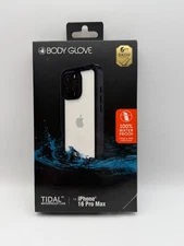 Body Glove Tidal Waterproof Phone Case for iPhone 16 Pro Max - Black/Clear
