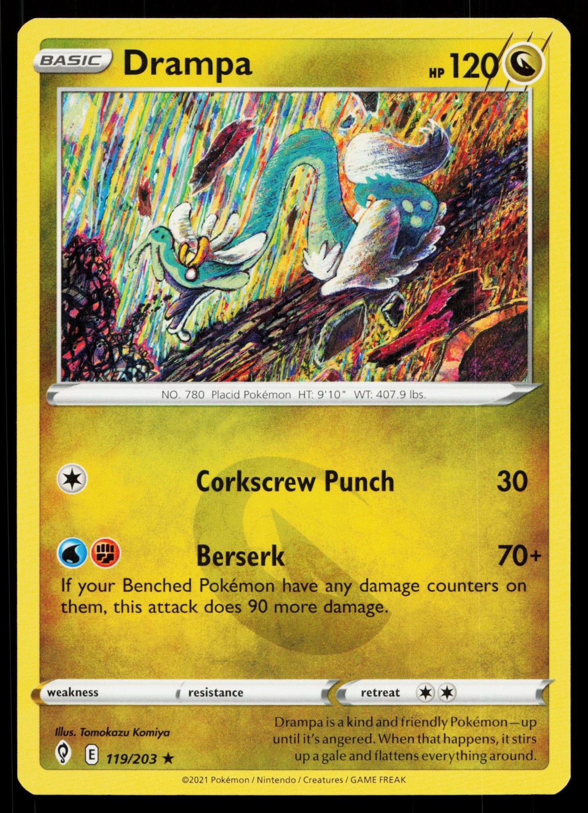 Drampa 119/203 Evolving Skies Pokemon Near Mint