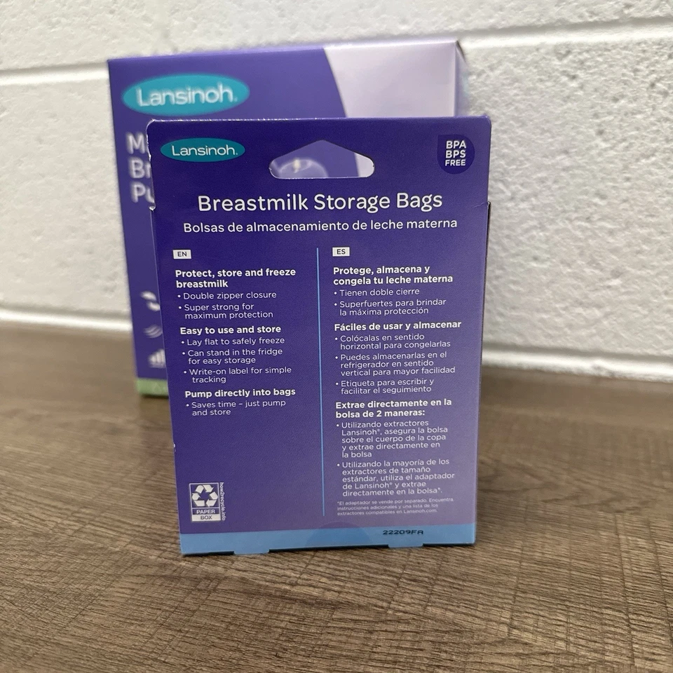 Lot of 2 Lansinoh Manual Breast Pump + Breastmilk Storage Bags 50 Ct - Image 4 of 4
