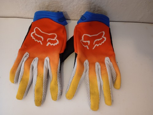 Fox Racing Youth Small Dirtpaw FYCE Gloves Motorcross YS Red Yellow Blue