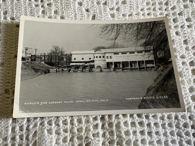 Postcard Hamilton City, CA. Worlds  2 nd Largest Pump.