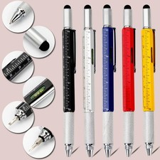 7-in-1 Multifunction Ballpoint Pen with Stylus, Screwdriver, Ruler, Level Gauge