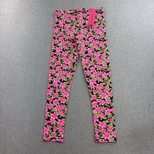 Lilly Pulitzer Leggings Girls Large 8-10 Pink Floral Ankle Stretch Pants