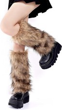 OSPNIEEK Womens Faux Fur Furry Leg Warmers