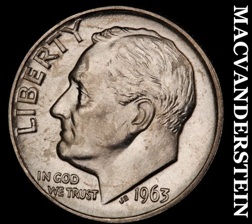 1963-D Silver Roosevelt Dime-Choice Gem BU Lustrous No Reserve #i5821