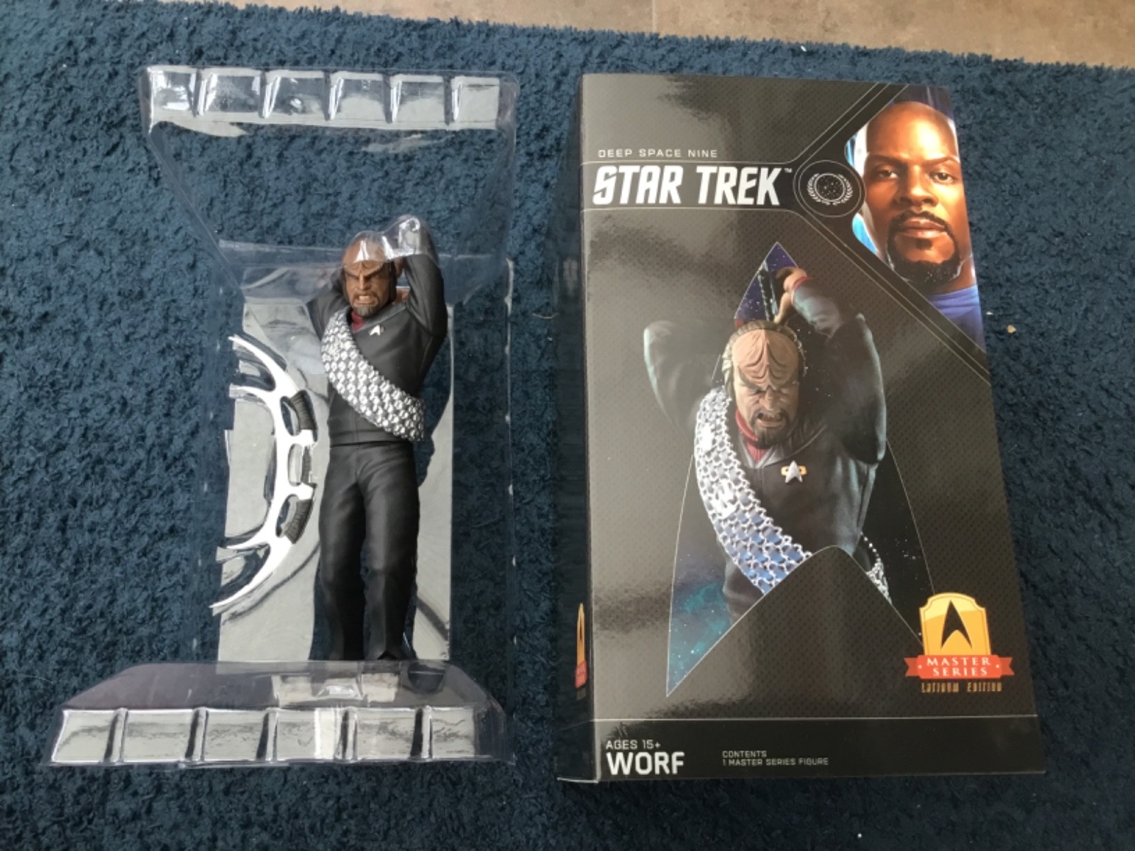 Star Trek QMx WORF Figure 7in Master Series Latinum Edition DS9 1:12 Statue