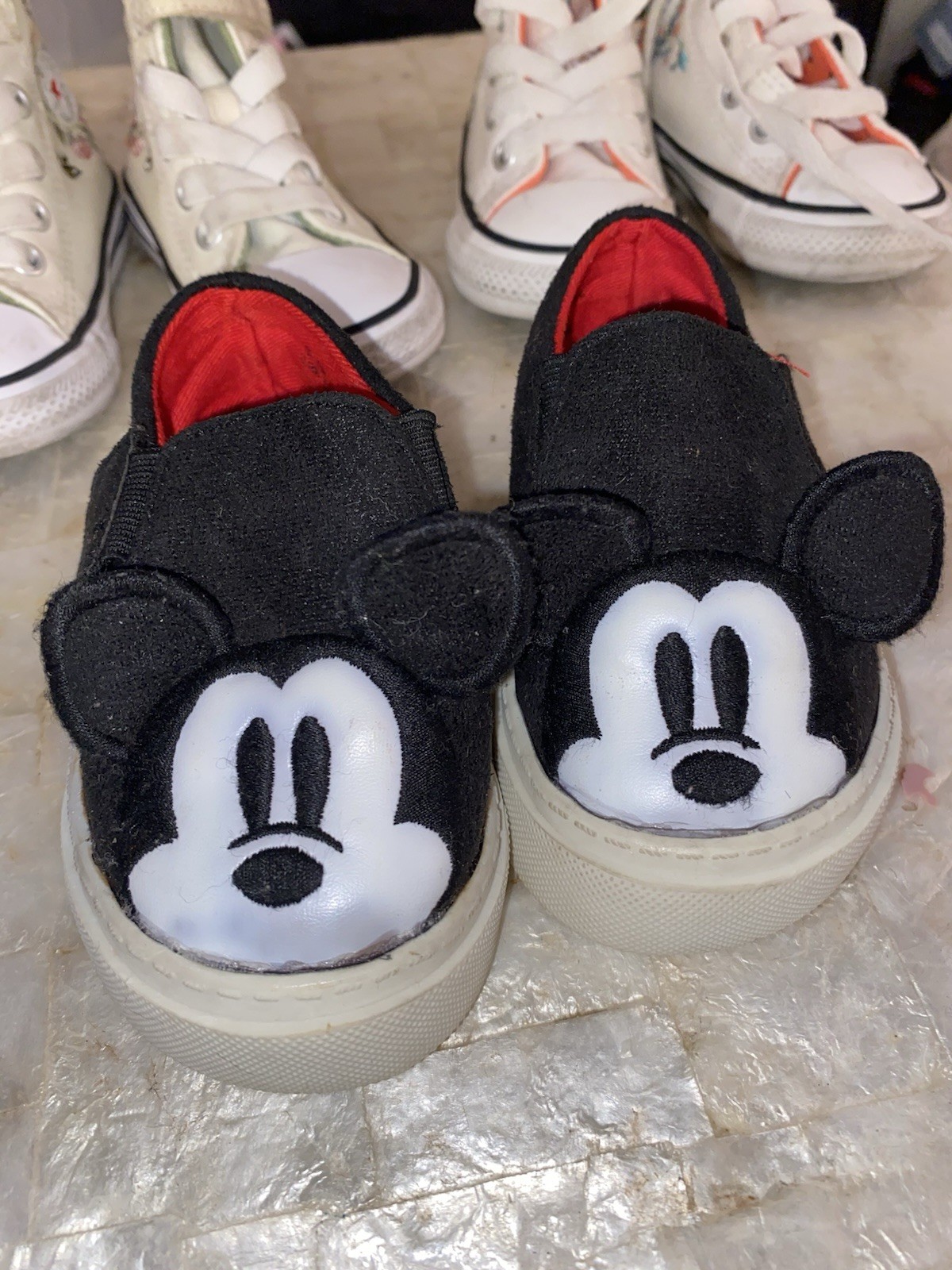 Baby Shoe Bundle Size 4 – 2 Converse + Mickey Mouse – Cute Reborn Doll Shoes thumbnail 2