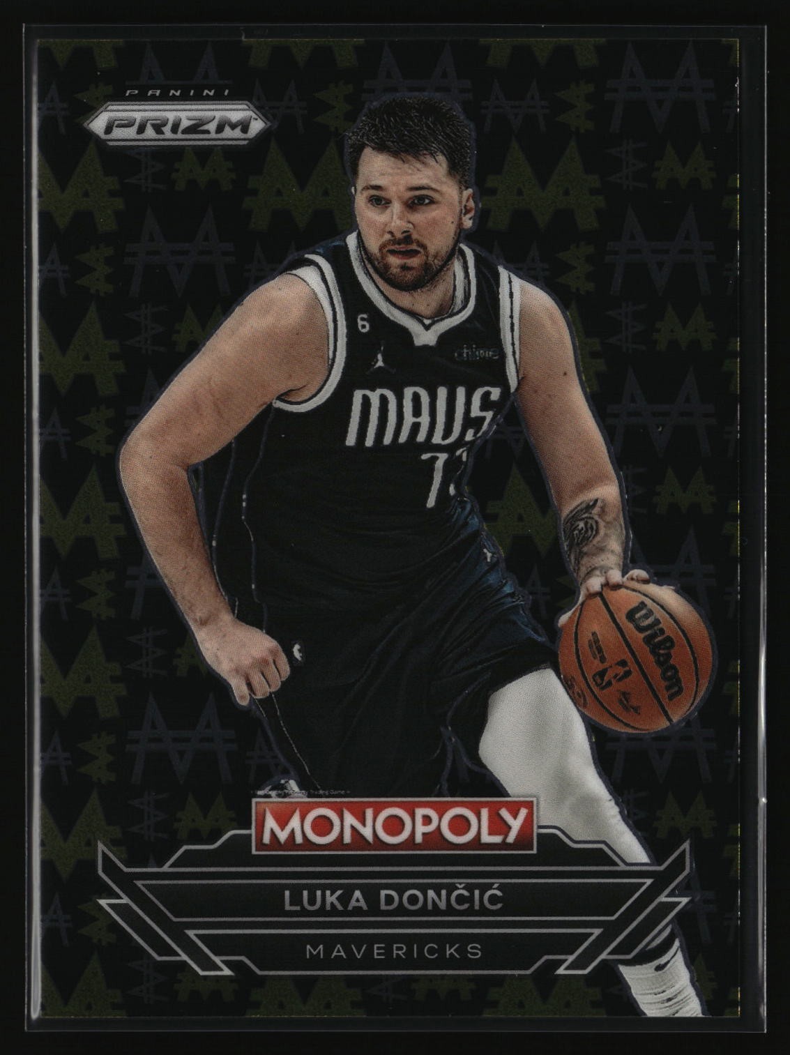 Luka Doncic 2023-24 Panini Prizm Monopoly Millionaire Black #B8