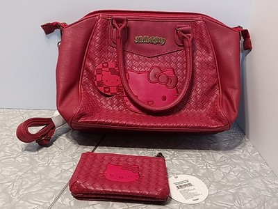 Sanrio Hello Kitty Embossed Extra Large Handbag Purse And Wallet New 2016