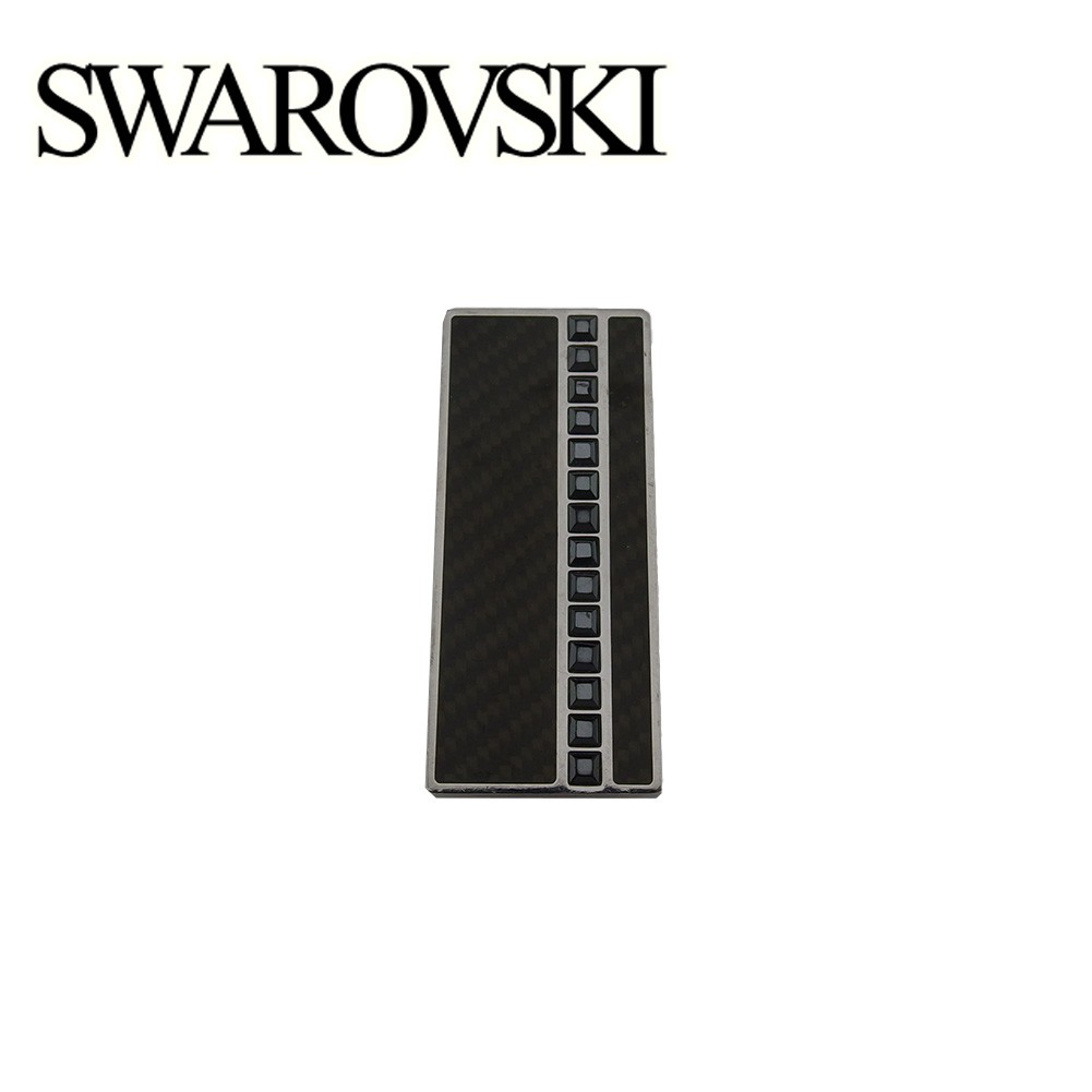 【BIGお買い物ラリー★30%OFFセール中】スワロフスキー SWAROVSKI マネークリップブラッククリスタル シルバー ブラック ベージュ レディース 中古 SWAROVSKI Money clip Silver Black Beige Women Authentic secondhand