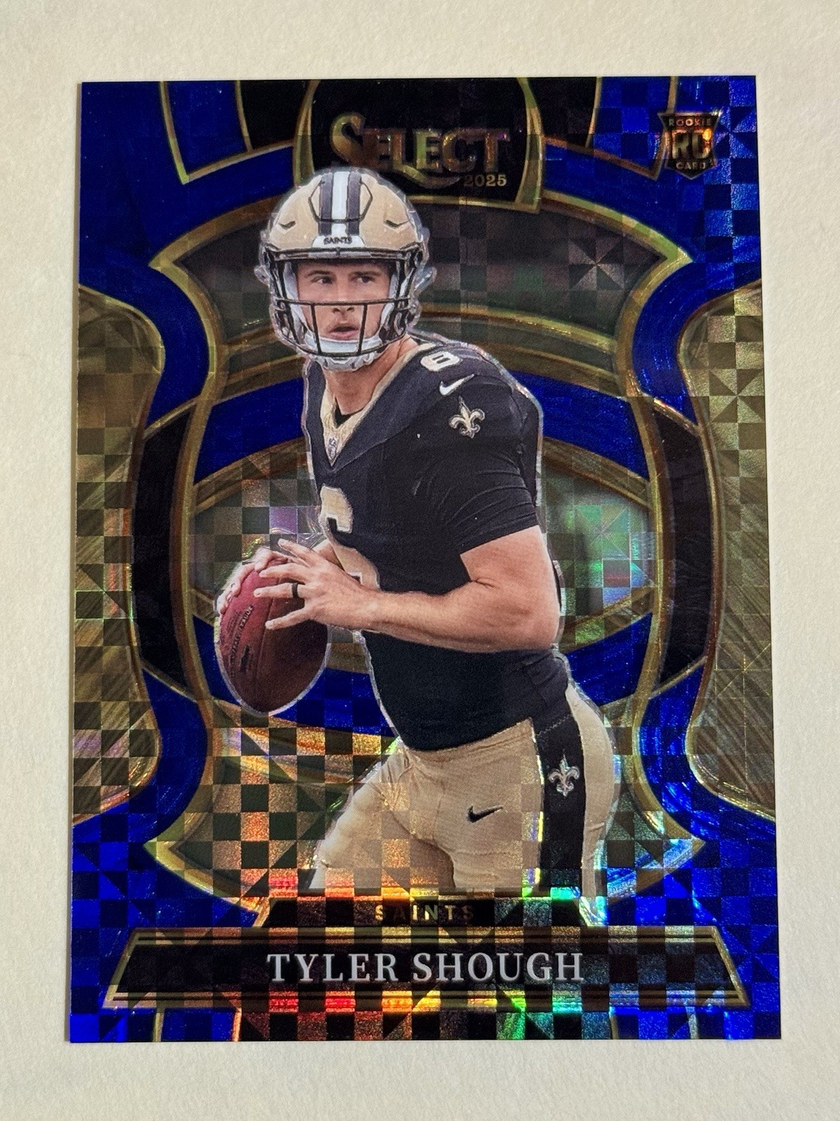 2025 Panini Select Tyler Shough Blue Prizm /249 RC New Orleans Saints Concourse
