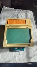 Vintage 1990 Fisher Price School Desk Magnetic Letter Chalk Board Carrying Case