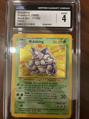 Nidoking (1st Edition) graded CGC 4 for sale on eBay