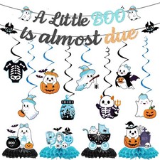 Hokinaa Halloween Baby Shower Decorations - A Little Boo is