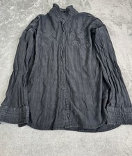 Affliction Black Premium Long Sleeve Button Down Shirt Men  s Size XL Black